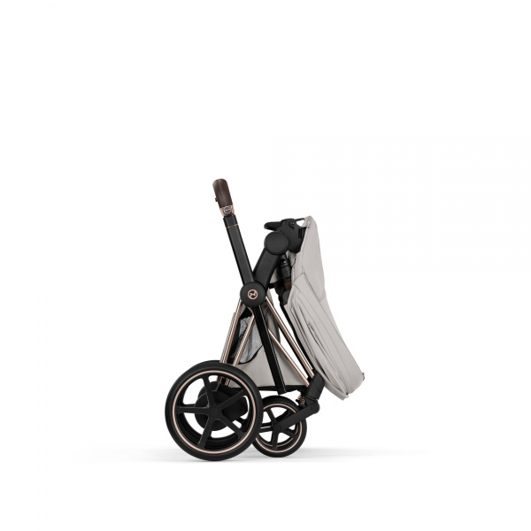 Poussette électrique e-priam 3 city grey châssis rosegold Cybex