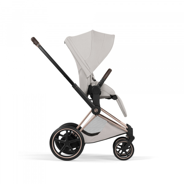 Poussette électrique e-priam 3 city grey châssis rosegold Cybex