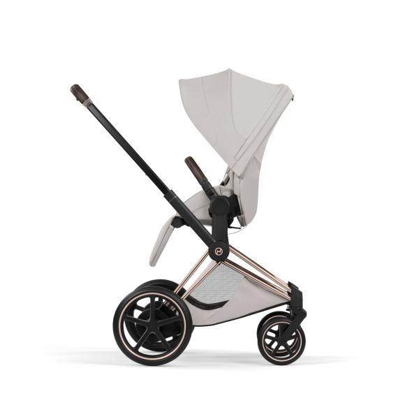 Poussette électrique e-priam 3 city grey châssis rosegold Cybex