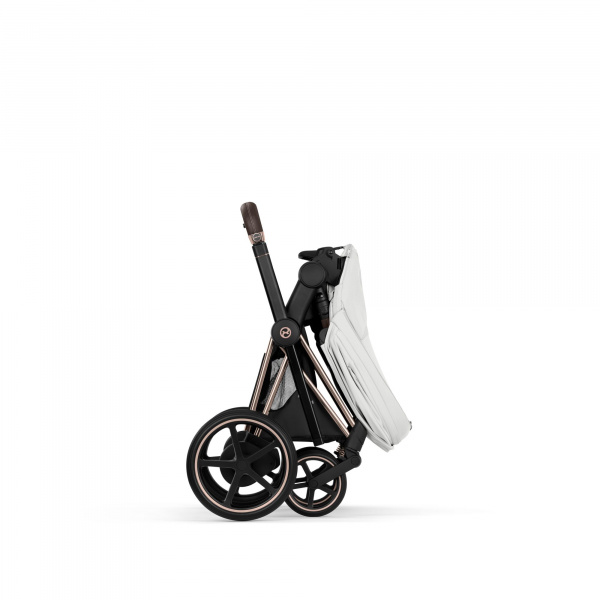Poussette électrique e-priam 3 off white châssis rosegold Cybex