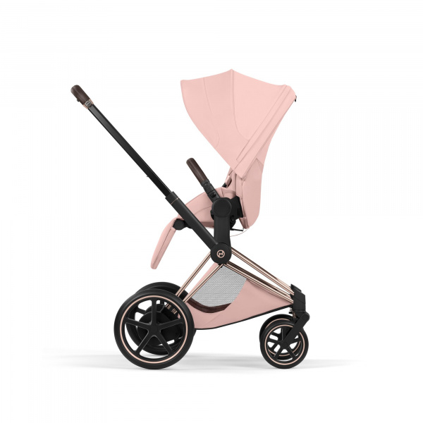 Poussette électrique e-priam 3 peach pink châssis rosegold Cybex