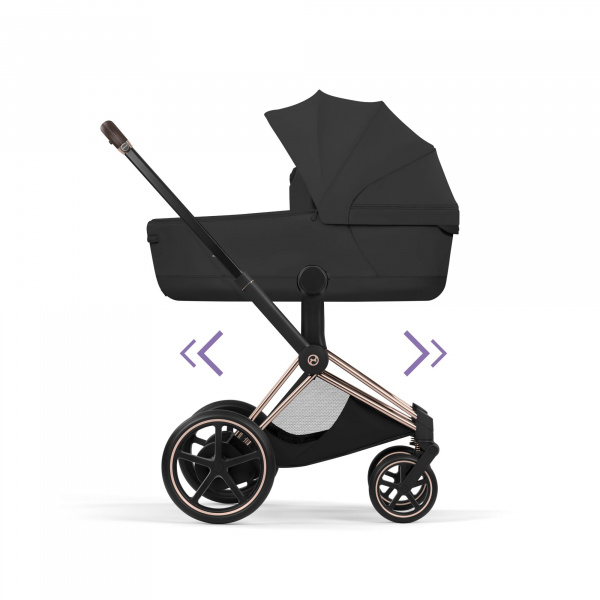 Poussette électrique e-priam 3 sepia black châssis rosegold Cybex
