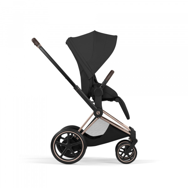 Poussette électrique e-priam 3 sepia black châssis rosegold Cybex