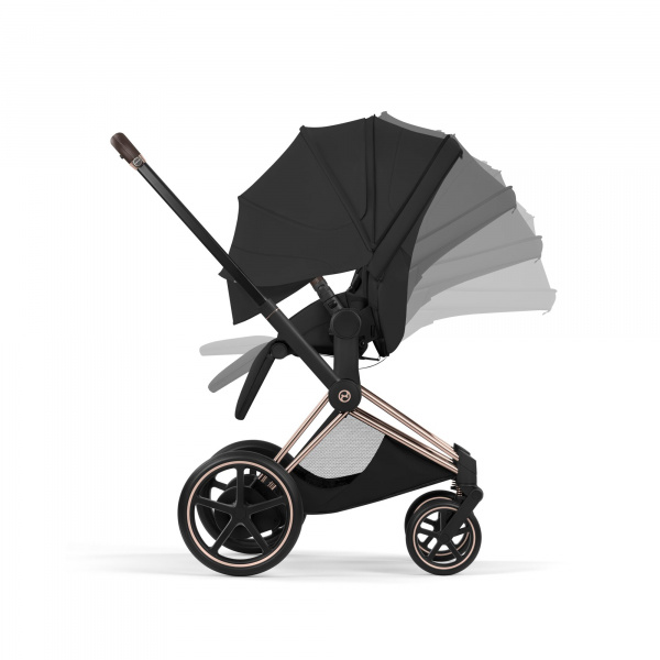 Poussette électrique e-priam 3 sepia black châssis rosegold Cybex