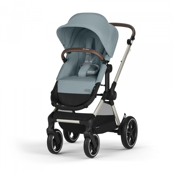 Poussette eos lux 2-en-1 stormy blue châssis taupe Cybex