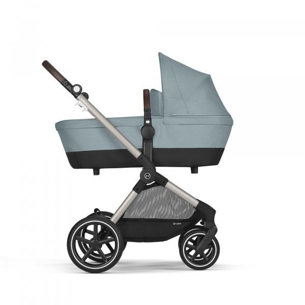 Poussette eos lux 2-en-1 stormy blue châssis taupe Cybex