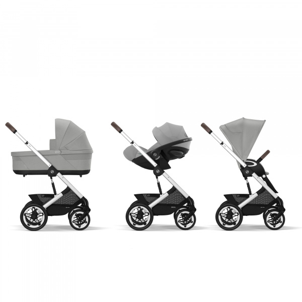 Poussette talos s lux 2 stone grey châssis silver Cybex