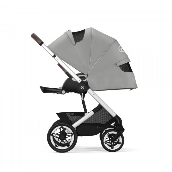Poussette talos s lux 2 stone grey châssis silver Cybex