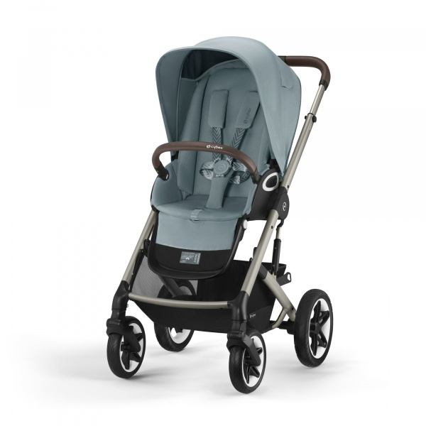 Poussette talos s lux 2 stormy blue châssis taupe Cybex