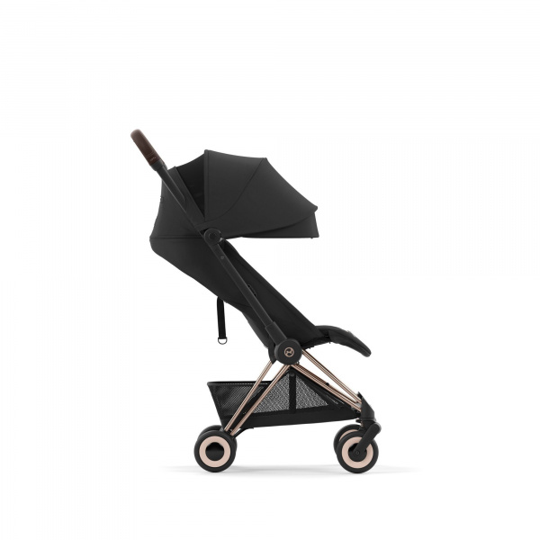Poussette compacte coya sepia black châssis rosegold Cybex