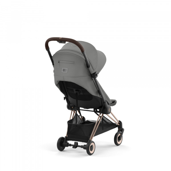 Poussette compacte coya mirage grey châssis rosegold Cybex