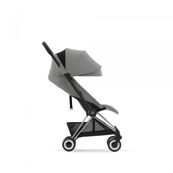 Poussette compacte coya mirage grey châssis rosegold Cybex