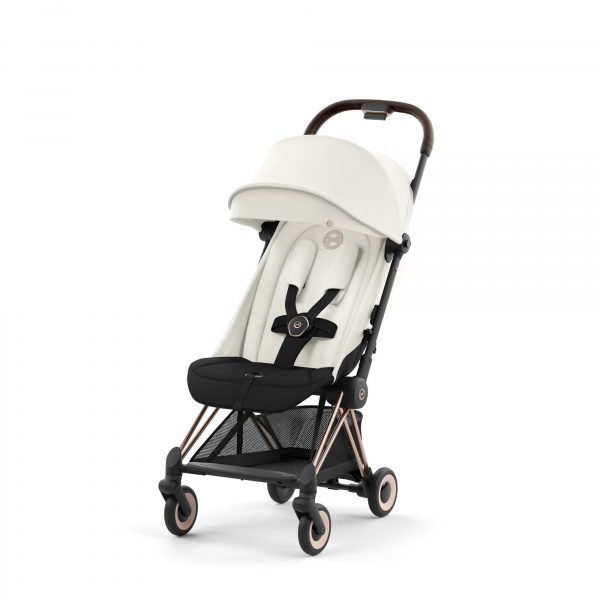 Poussette compacte coya off white châssis rosegold Cybex