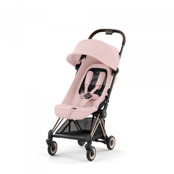 Poussette compacte coya peach pink châssis rosegold Cybex