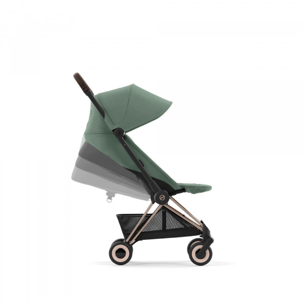 Poussette compacte coya leaf green châssis rosegold Cybex