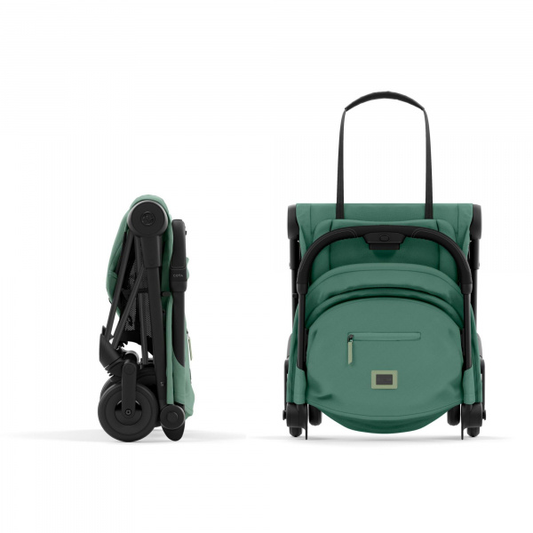 Poussette compacte coya leaf green châssis matt black Cybex