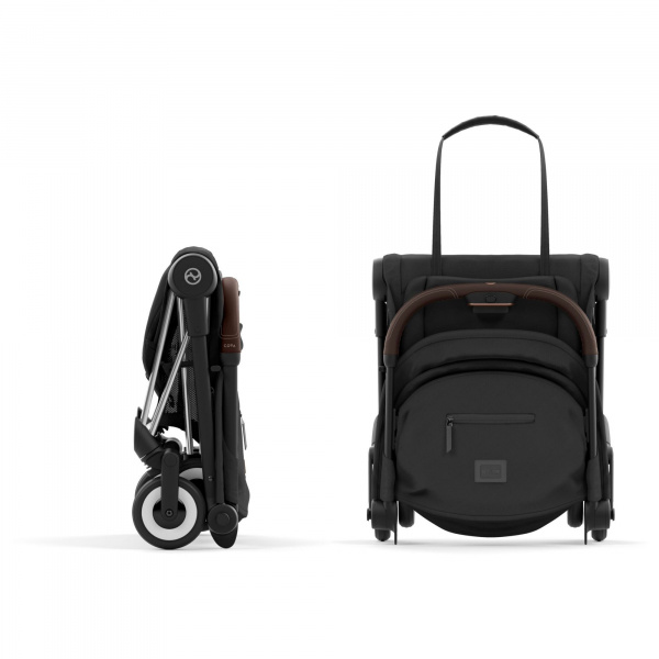 Poussette compacte coya sepia black châssis chrome brown Cybex