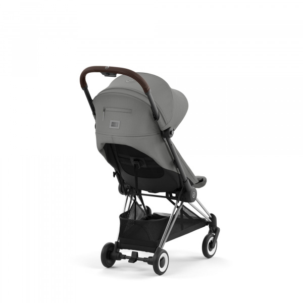 Poussette compacte coya mirage grey châssis chrome brown Cybex