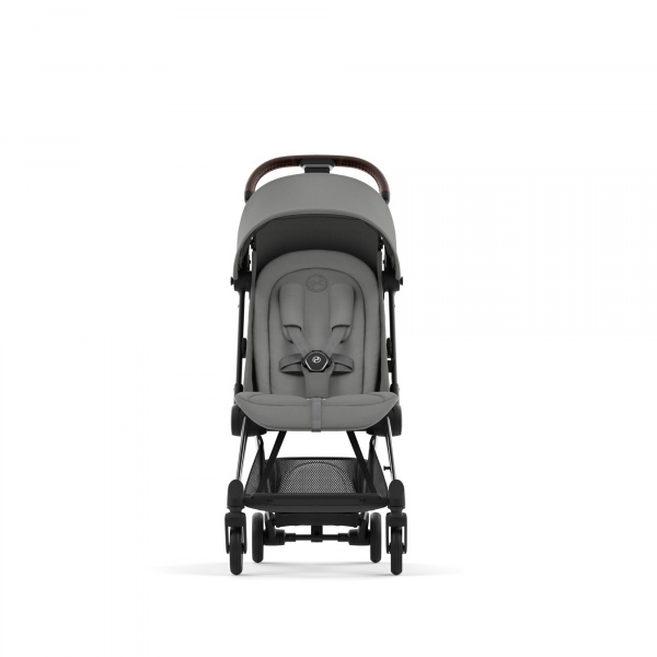 Poussette compacte coya mirage grey châssis chrome brown Cybex