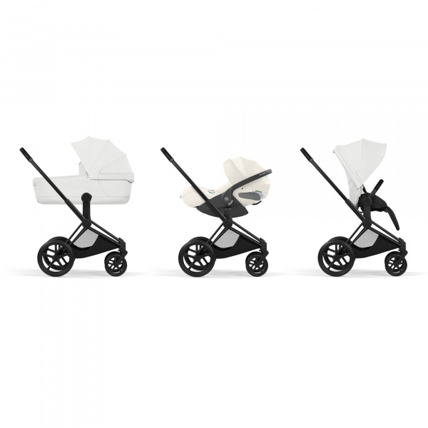 Poussette priam 5 off white châssis matt black Cybex