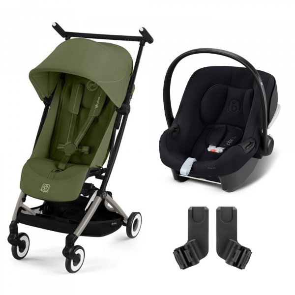 Poussette duo libelle 4 moss green + aton b2 i-size Cybex