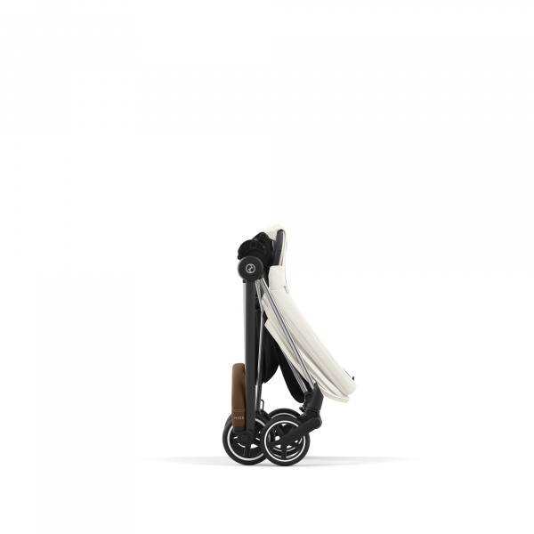 Poussette duo mios 3 off white châssis chrome brown + nacelle luxe Cybex