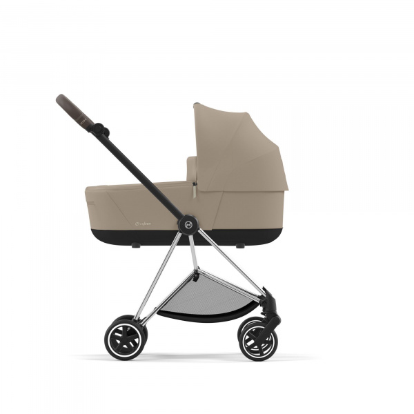 Poussette duo mios 3 cozy beige châssis chrome brown + nacelle luxe Cybex