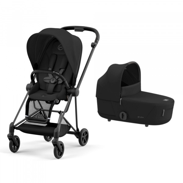 Poussette duo mios 3 sepia black châssis matt black + nacelle luxe Cybex