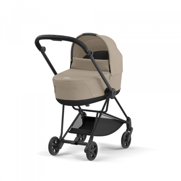 Poussette duo mios 3 cozy beige châssis matt black + nacelle luxe Cybex