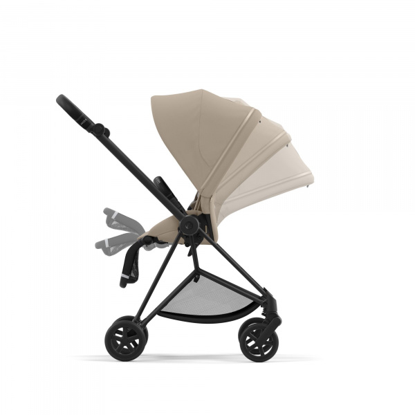 Poussette duo mios 3 cozy beige châssis matt black + nacelle luxe Cybex