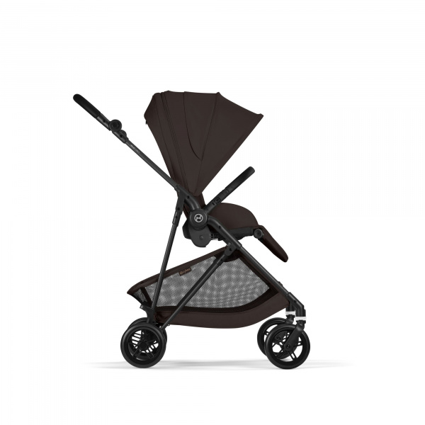 Poussette duo melio carbon 6 chocolate brown avec siège auto cloud t i-size Cybex