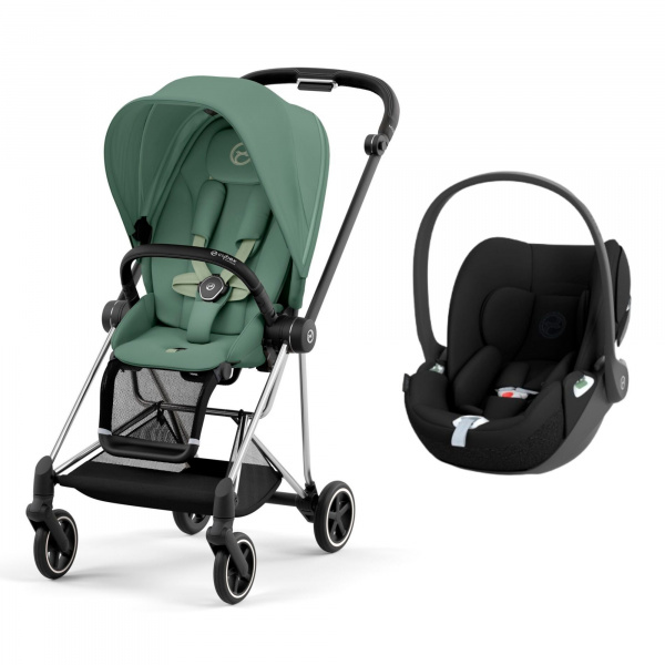 Poussette duo mios 3 sepia black châssis chrome black + cloud t i-size Cybex