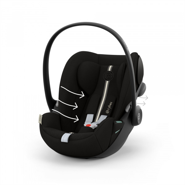 Poussette duo beezy 4 compacte magic black avec siège auto cloud g i-size tissu plus Cybex