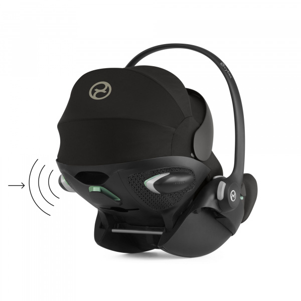 Poussette duo beezy 4 compacte magic black avec siège auto cloud g i-size tissu plus Cybex