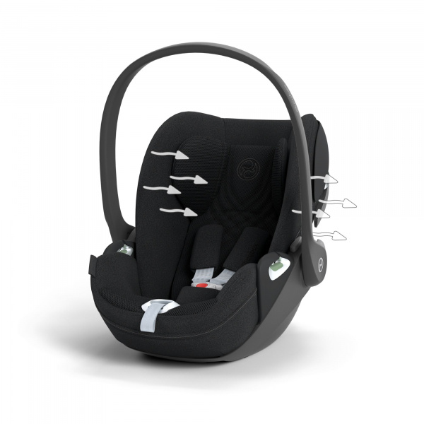 Poussette duo beezy 4 compacte magic black avec siège auto cloud t i-size tissu plus Cybex
