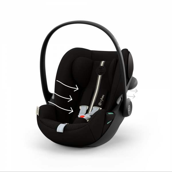 Poussette duo eezy s twist+ 2 pivotante magic black avec siège auto cloud g3 i-size tissu plus Cybex