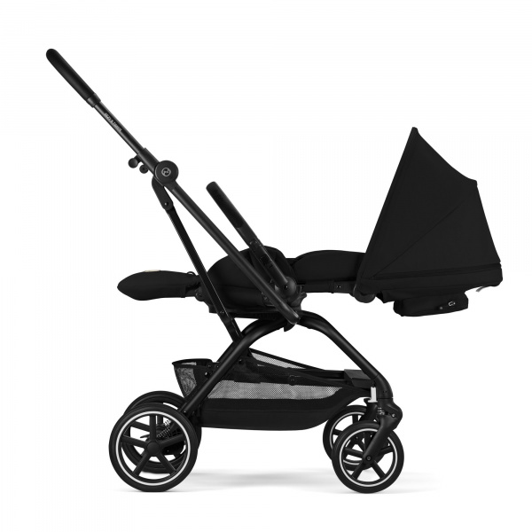 Poussette duo eezy s twist+ 2 pivotante magic black avec siège auto cloud t i-size tissu plus Cybex