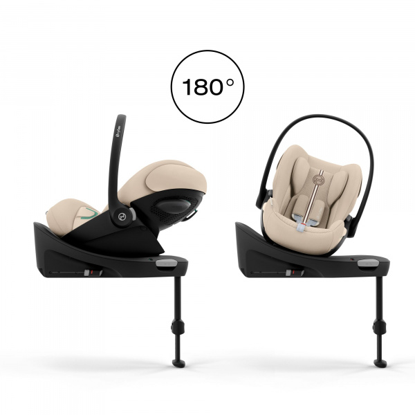Poussette duo eezy s twist+ 2 pivotante almond beige avec siège auto cloud g3 i-size tissu plus Cybex
