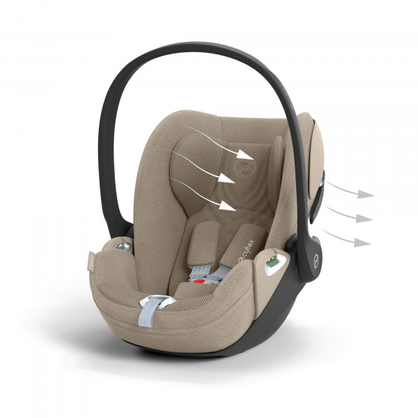 Poussette duo eezy s twist+ 2 pivotante almond beige avec siège auto cloud t i-size tissu plus Cybex