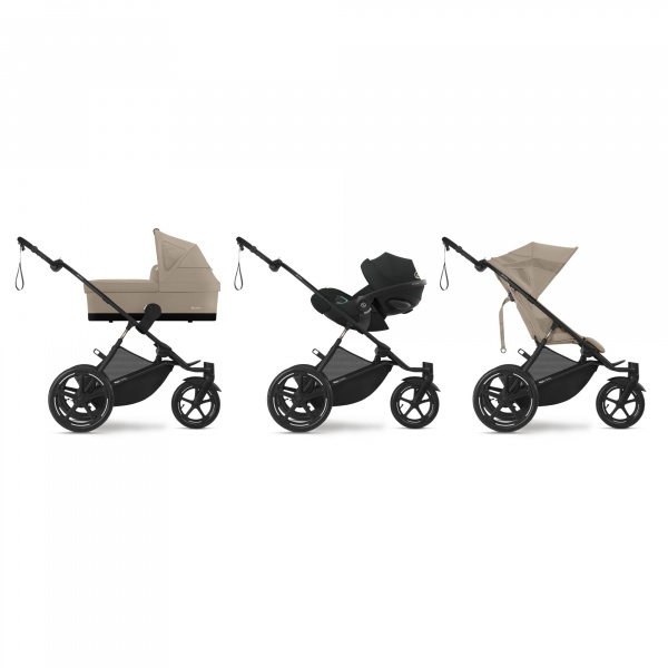 Poussette duo avi spin almond beige + siège auto aton b2 i-size Cybex