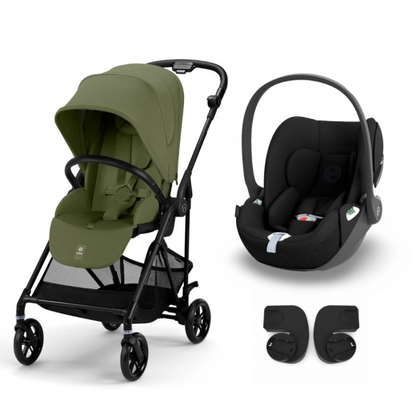 Poussette duo melio carbon moss green + cloud t i-size Cybex