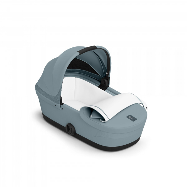 Poussette trio melio carbon stormy blue + aton b2 i-size + nacelle Cybex