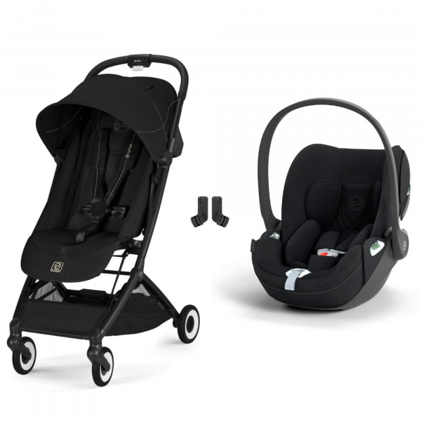 Poussette duo orfeo 3 compacte magic black avec siège auto cloud t i-size plus Cybex