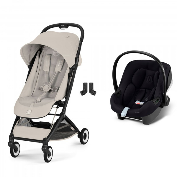 Poussette duo orfeo 3 compacte dune grey avec siège auto aton b2 i-size Cybex