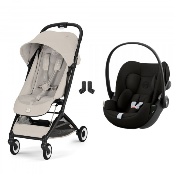 Poussette duo orfeo 3 compacte dune grey avec siège auto cloud g i-size Cybex