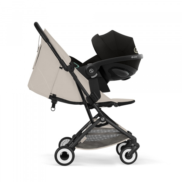 Poussette duo orfeo 3 compacte dune grey avec siège auto cloud g i-size Cybex