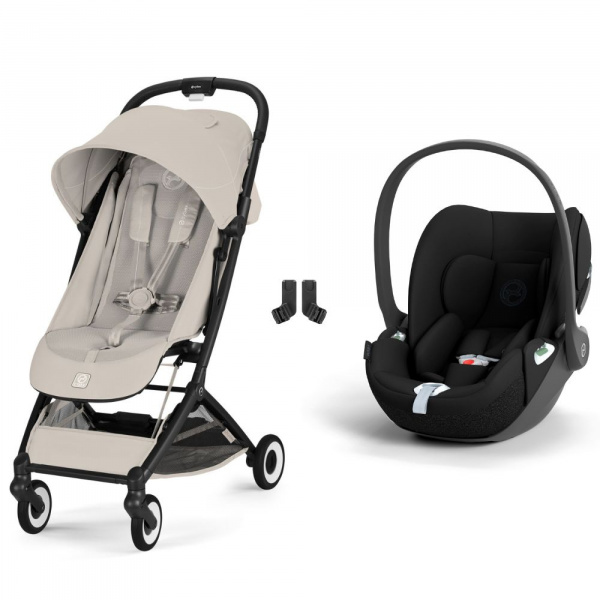 Poussette duo orfeo 3 compacte dune grey avec siège auto cloud t i-size Cybex