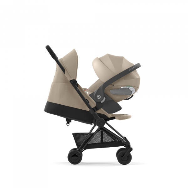 Poussette duo coya cozy beige châssis matt black + cloud t i-size Cybex