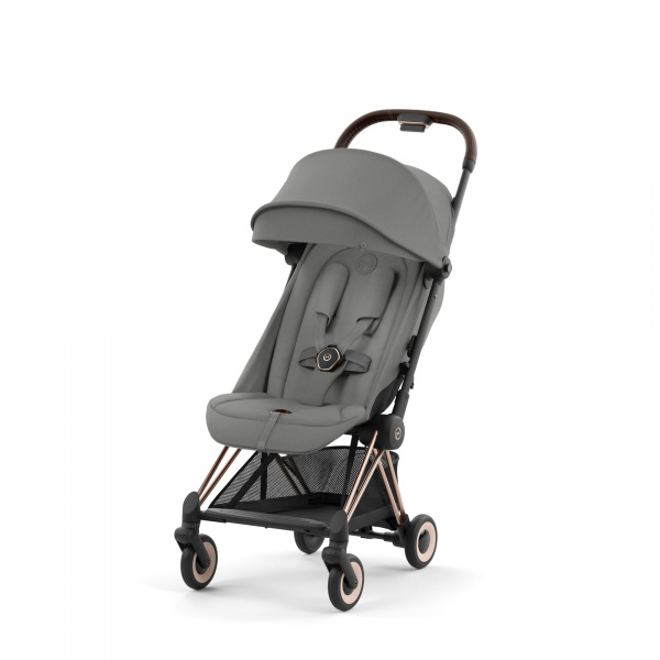 Poussette duo coya peach pink châssis rosegold + cloud g i-size Cybex