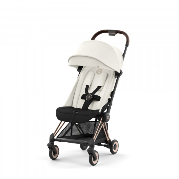 Poussette duo coya peach pink châssis rosegold + cloud g i-size Cybex